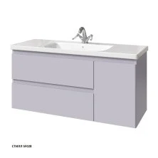 Caprigo Тумба с раковиной подвесная Forte 120 см, правосторонняя,серая 36117R-SF028