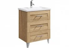 Тумба напольная с раковиной Aqwella Фостер 70 см FOS01073DS, дуб сонома