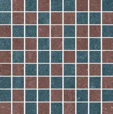 Мозаика Grasaro Travertino 300x300 мм, G-460, полированная, микс коричневый\синий