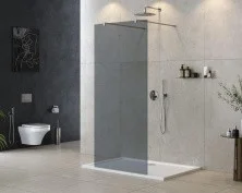 Cezares Душевая перегородка LIBERTA 90 см, серый\хром LIBERTA-L-2-90-120-GR-Cr