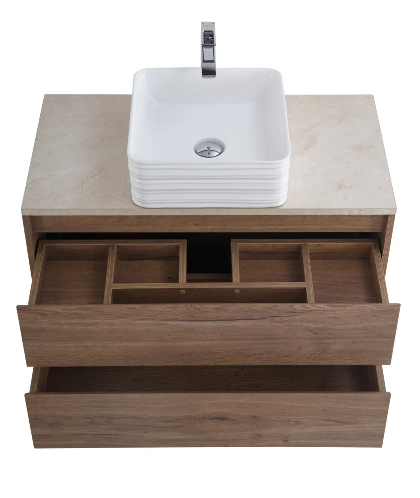 Приобрести belbagno тумба со столешницей kraft 80 см, подвесная rovere tabacco