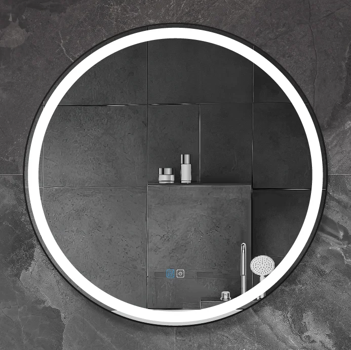 Приобрести cezares зеркало cadro 70х70 см, металлическая рама, подсветка, сенсорное включение, подогрев czr-spc-cadro-700-led-tch-warm