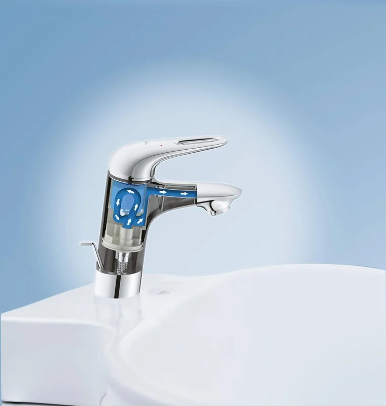 Приобрести смеситель для раковины grohe eurostyle с донным клапаном, хром 23564003