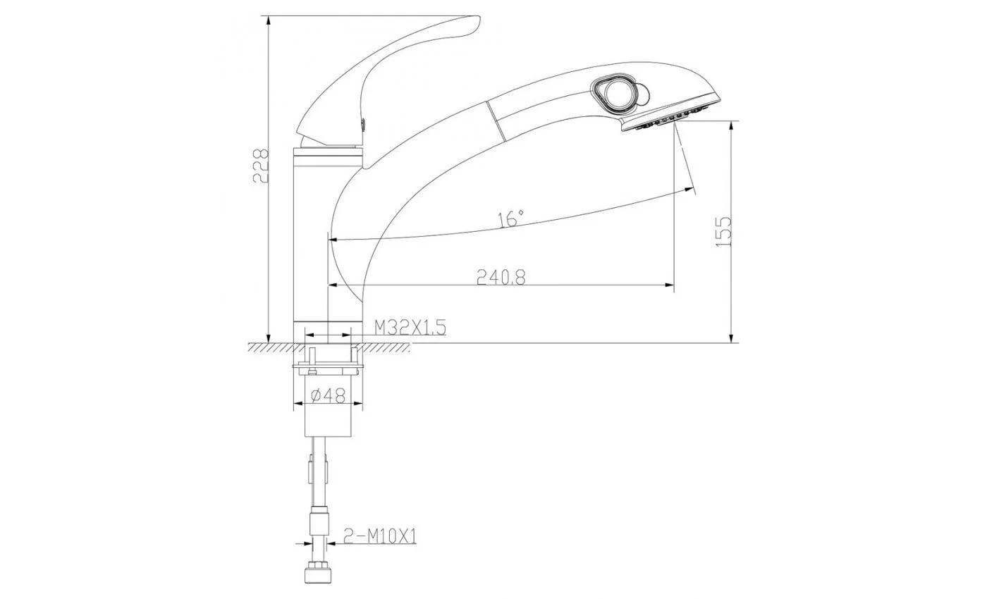 Приобрести lemark смеситель для кухни intense с с вытягивающимся изливом, хром lm5650c