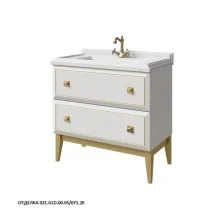 Caprigo Тумба с раковиной напольная Metropol 90 см, белая\золото 13713.25-021.GLD.00.05/071.20
