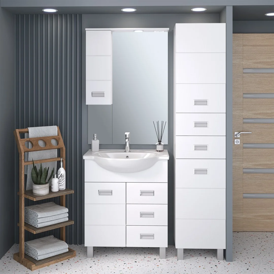 Приобрести aqua de marco тумба напольная с раковиной baltica 70см, белый 2070cbal