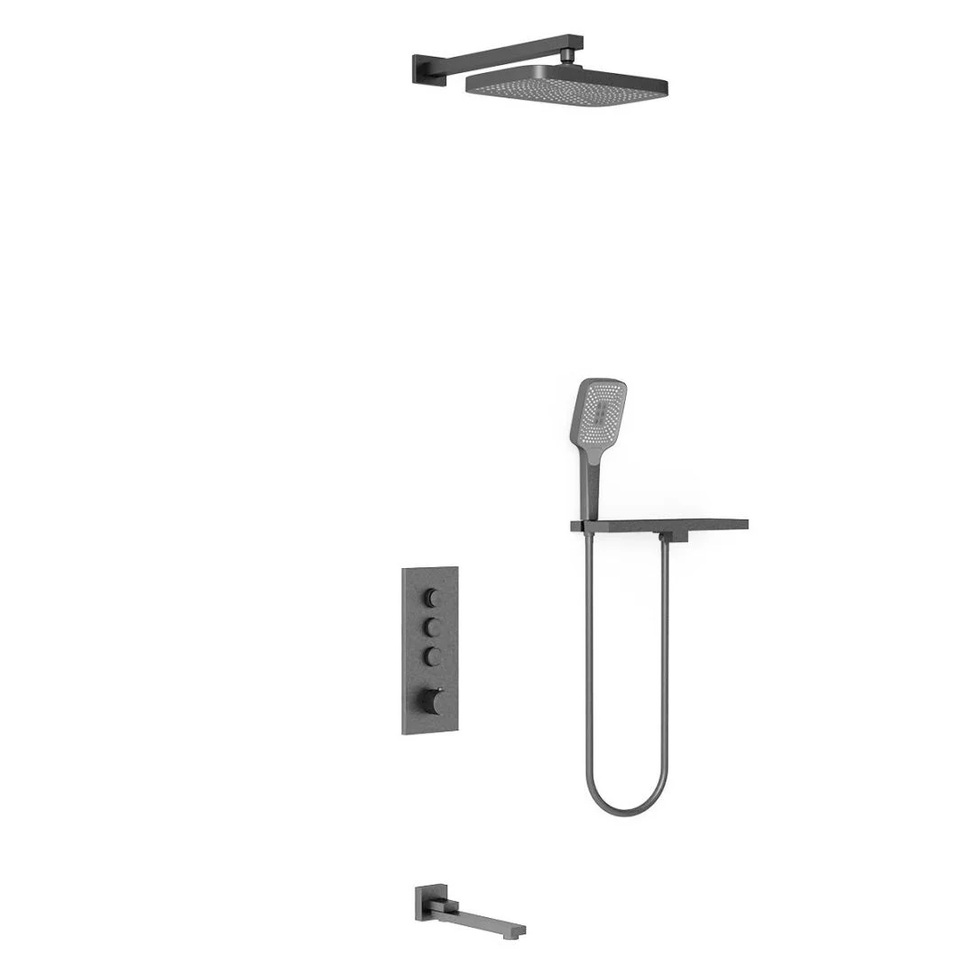 Приобрести vincea встраиваемая душевая система с термостатом, оружейная сталь vsfw-431t1rgm