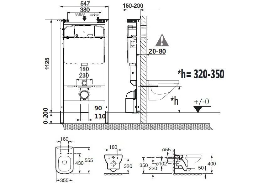 Приобрести инсталляция с подвесным унитазом roca dama senso 7.8931.0.409.0