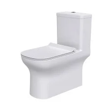 Comforty Унитаз компакт, моноблок CF3C6328P, тонкое сиденье дюропласт с микролифтом, белый глянец