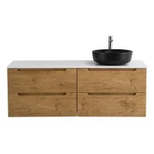 BelBagno Тумба со столешницей ETNA 120 см, подвесная Rovere Nature, раковина справа