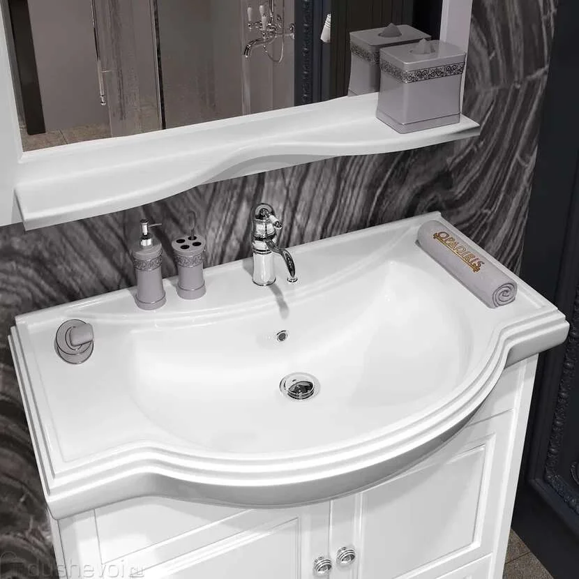 Приобрести opadiris тумба напольная с раковиной брунелла 80 см, белая матовая