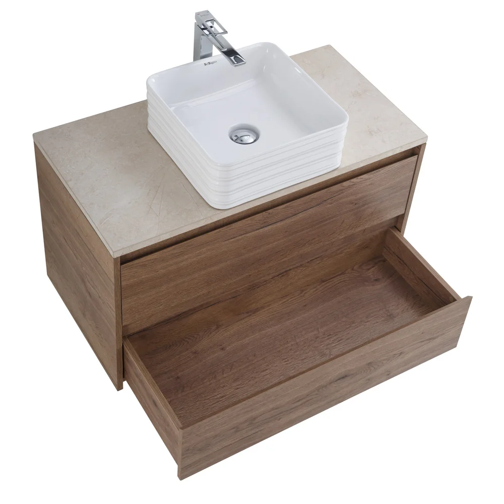 Приобрести belbagno тумба со столешницей kraft 80 см, подвесная rovere tabacco