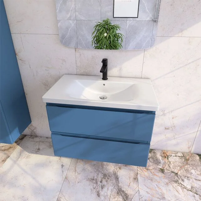 Приобрести caprigo тумба с раковиной forte-smalty 80 см, синяя, эмаль