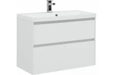 Aquanet Тумба с раковиной Гласс 90 см, белая