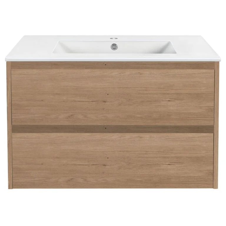 Приобрести vincea тумба подвесная gio 80 см, дуб натуральный с белой раковиной vmc-2g800no;vbs-13980