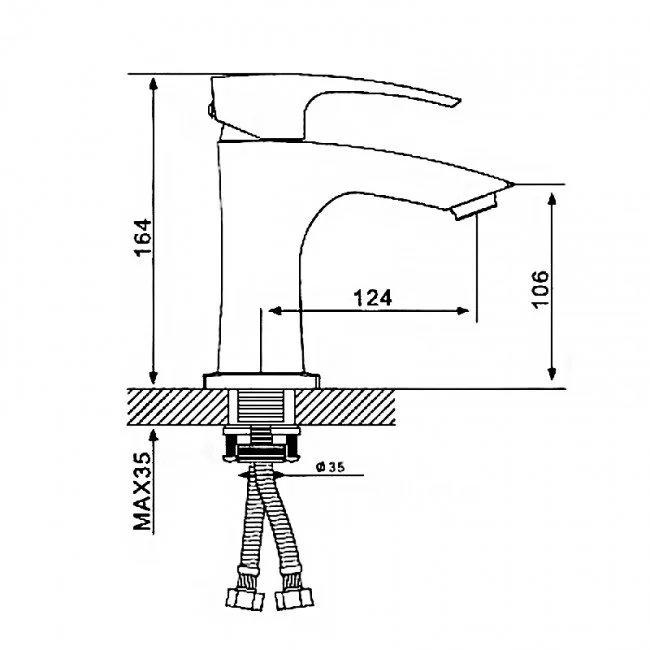 Приобрести gappo смеситель для раковины g1007, хром 84041