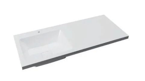 Приобрести mirsant тумба напольная soho quadro с раковиной столешницей fly 2 120 см под стиральную машину, левая ут000077618