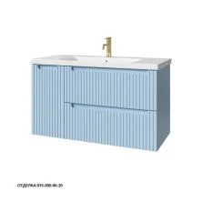 Caprigo Тумба с раковиной TERMIN-Smalty STRIPE 100 см, левая, голубая, эмаль