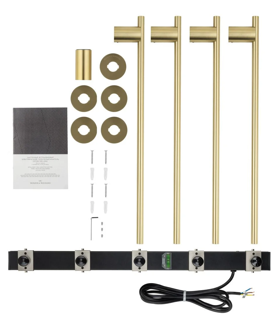 Приобрести полотенцесушитель электрический встраиваемый wonzon & woghand dortmund, брашированное золото (ww-a364-bg)