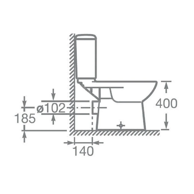 Приобрести унитаз-компакт roca access, горизонтальный выпуск, c сиденьем микролифт