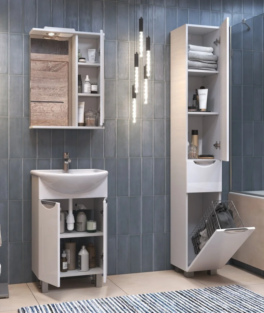 Приобрести vigo зеркало-шкаф callao 50 см, со спотом, правое, белое z.cal.50.r.el