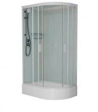 Frank Душевая кабина F412/1L White средний поддон, левосторонняя