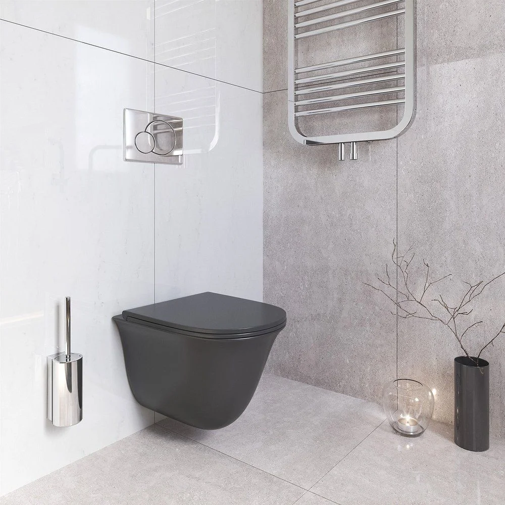 Приобрести grossman унитаз подвесной color с крышкой дюропласт, микролифт, черный gr-4412bms