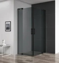 Cezares Душевое ограждение SLIDER 80х90 см, серый\черный SLIDER-AH-2-80/90-90/100-GRIGIO-NERO