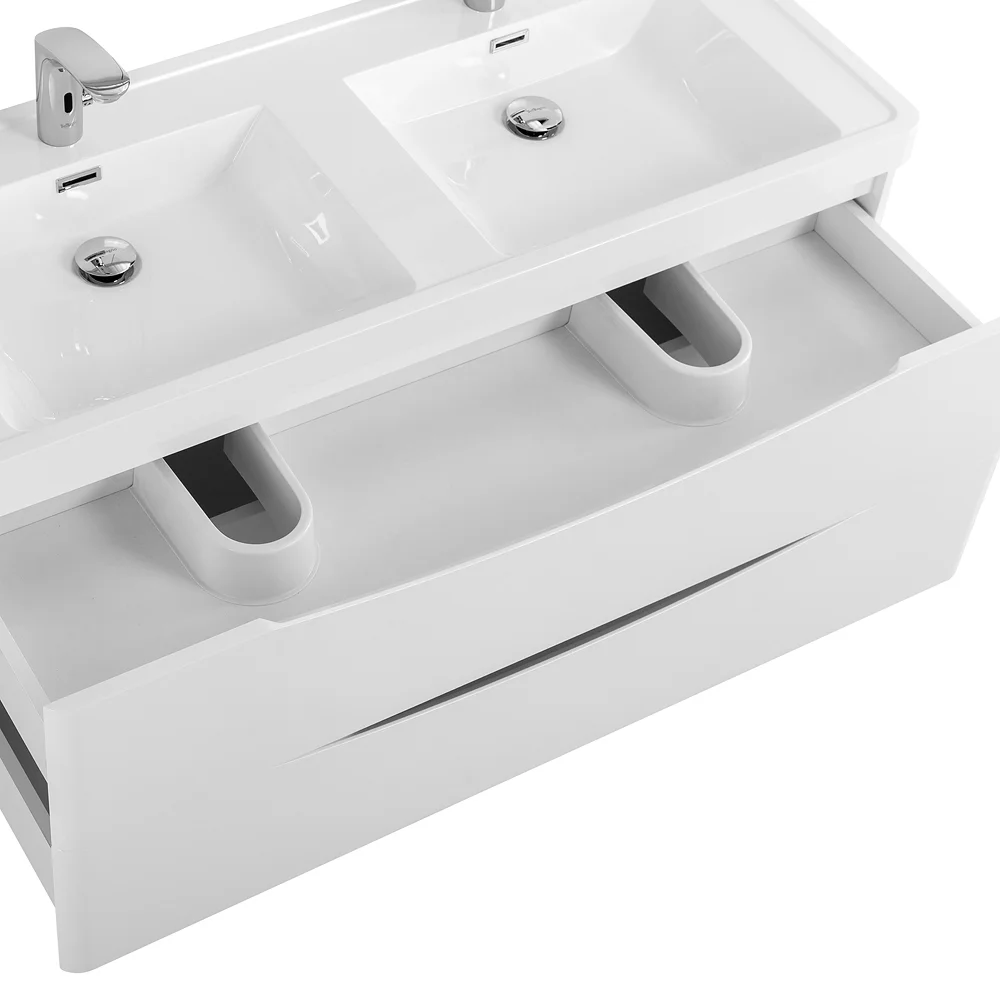 Приобрести belbagno тумба с раковиной ancona-n 120 см, подвесная bianco lucido, белая раковина