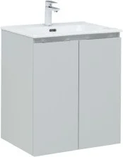 Aquanet Тумба с раковиной Алвита New 60 см, 2 дверцы, серый