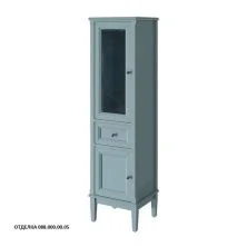 Caprigo Пенал JARDIN 45 см, левый, голубой, эмаль