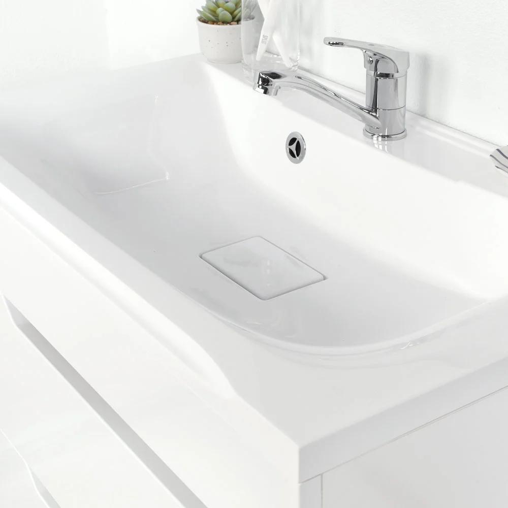 Приобрести тумба подвесная итана александра 75 с раковиной milen 75, белый глянец