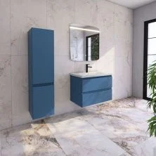 Caprigo Тумба с раковиной FORTE-Smalty 80 см, синяя, эмаль