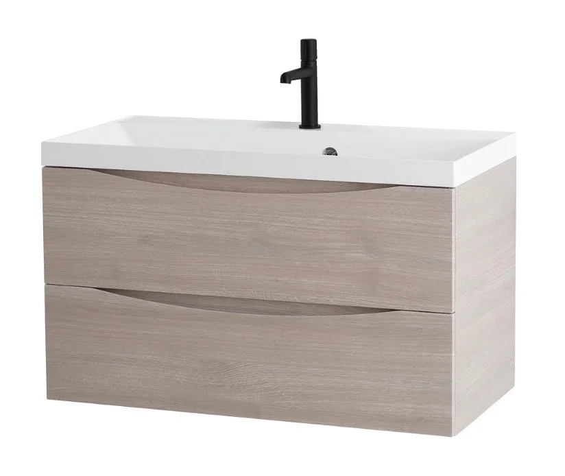 Приобрести тумба подвесная с раковиной belbagno marino-800-2c-so-rg-p 80 см, rovere grigio