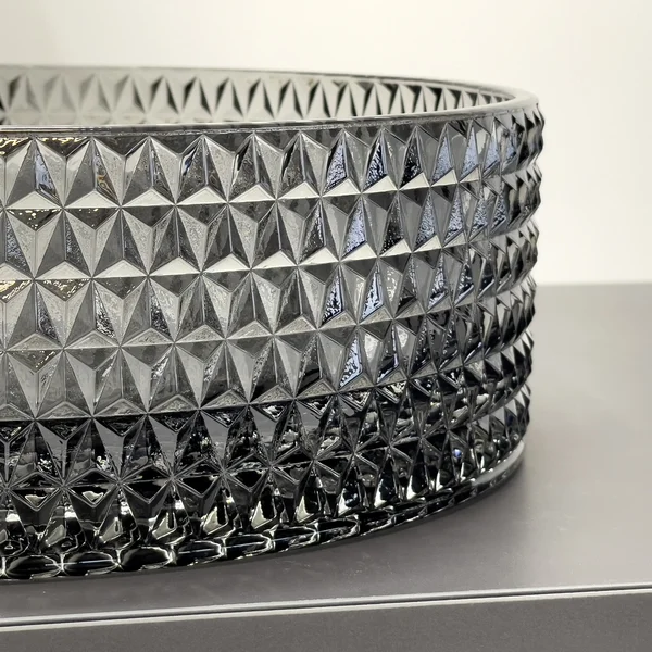 Приобрести comforty раковина накладная cf21004 36х36 см, стеклянная серый дым