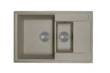 Florentina Кухонная мойка Консул 76х50 см, две чаши, серый шелк
