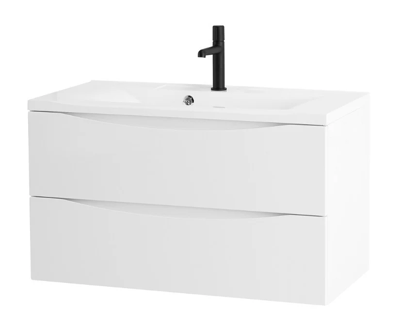 Приобрести тумба подвесная с раковиной belbagno marino-1000-2c-so-bo-p 100 см, bianco opaco