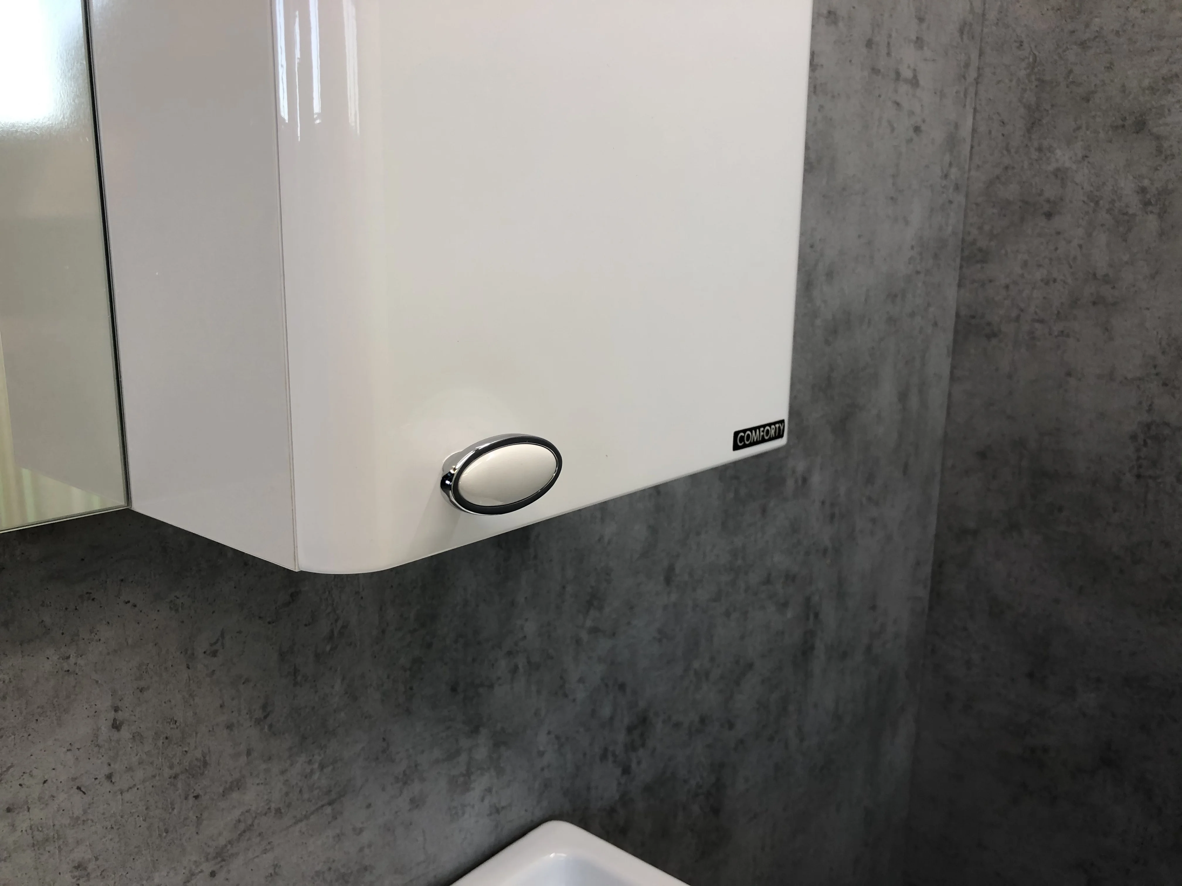 Приобрести сomforty зеркало-шкаф "неаполь-100" белый глянец