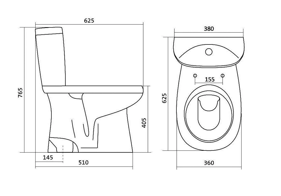 Приобрести унитаз-компакт "анимо" в пол (эконом)