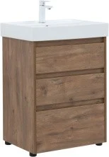 Aquanet Тумба с раковиной Nova Lite 60 см, дуб рустикальный (3 ящика)