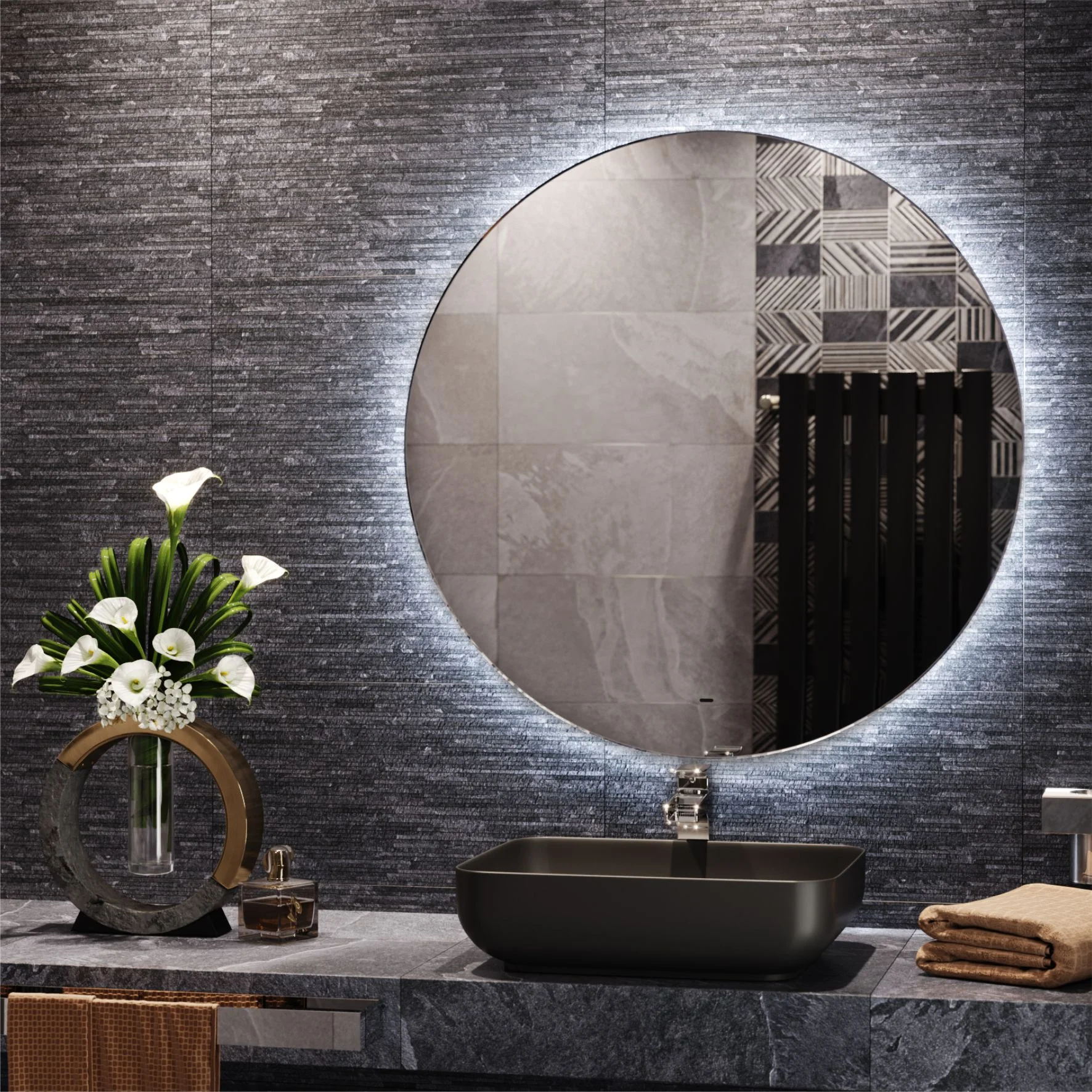 Приобрести mirsant зеркало sphere 100х100 см, с подсветкой ут000093182