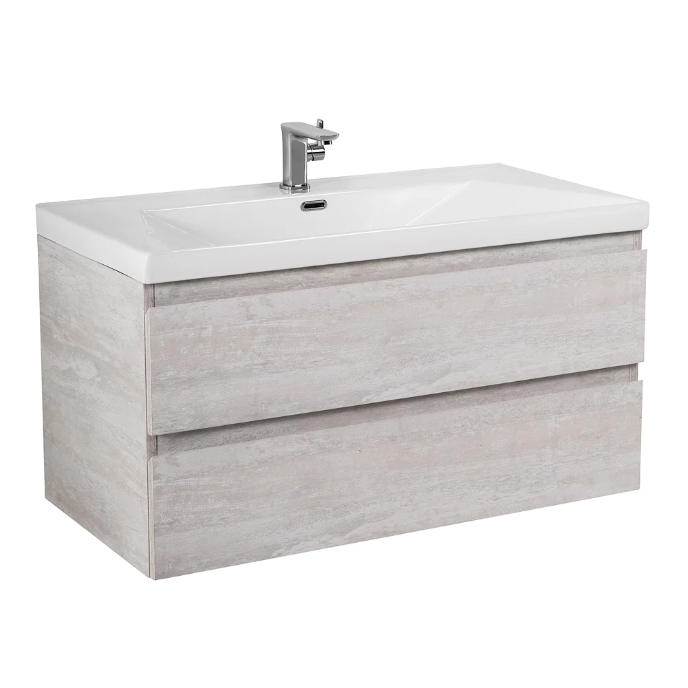 Приобрести cezares тумба подвесная с раковиной molveno 80 см legno bianco, светло серая molveno-80-2c-so-lb