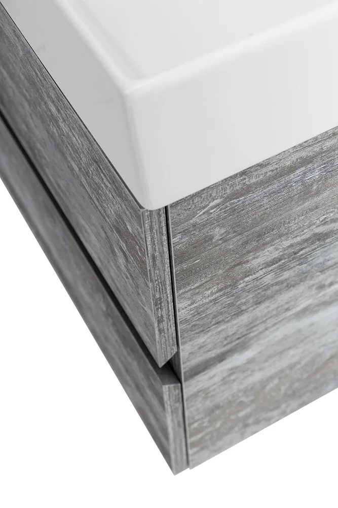 Приобрести cezares тумба подвесная с раковиной molveno 46 100 см legno grigio, серая molveno 46-100-2c-so-lg