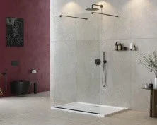 Cezares Душевая перегородка LIBERTA 105 см, черный LIBERTA-L-2-105-C-NERO