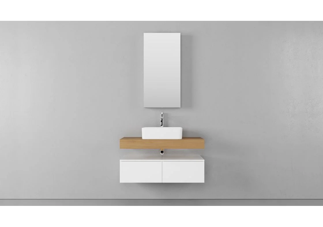 Приобрести тумба подвесная со столешницей velvex unit 100 см, белый/шатанэ