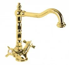 CEZARES Смеситель для раковины LORD высокий с донным клапаном, золото LORD-LS2-03/24