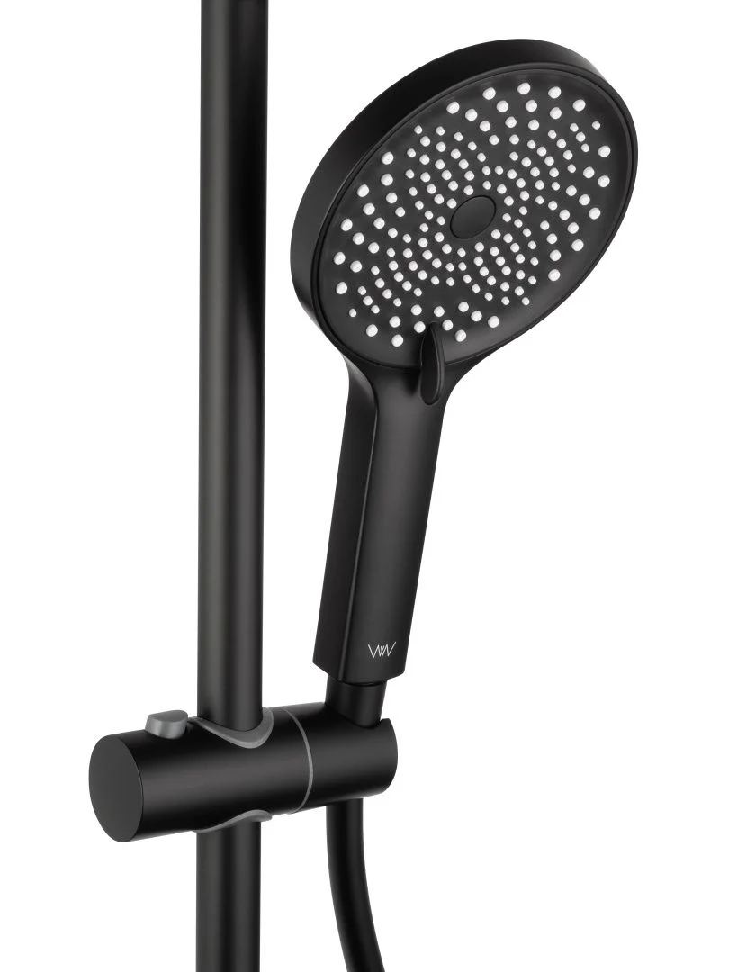 Приобрести душевая система с термостатом wonzon & woghand the one, черный матовый (ww-b3094-mb)