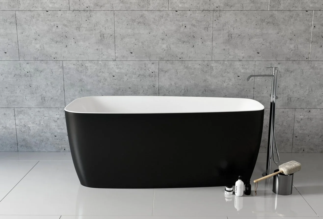 Приобрести aquanet акриловая ванна family trend 170x78 см, черная 90778 gloss finish