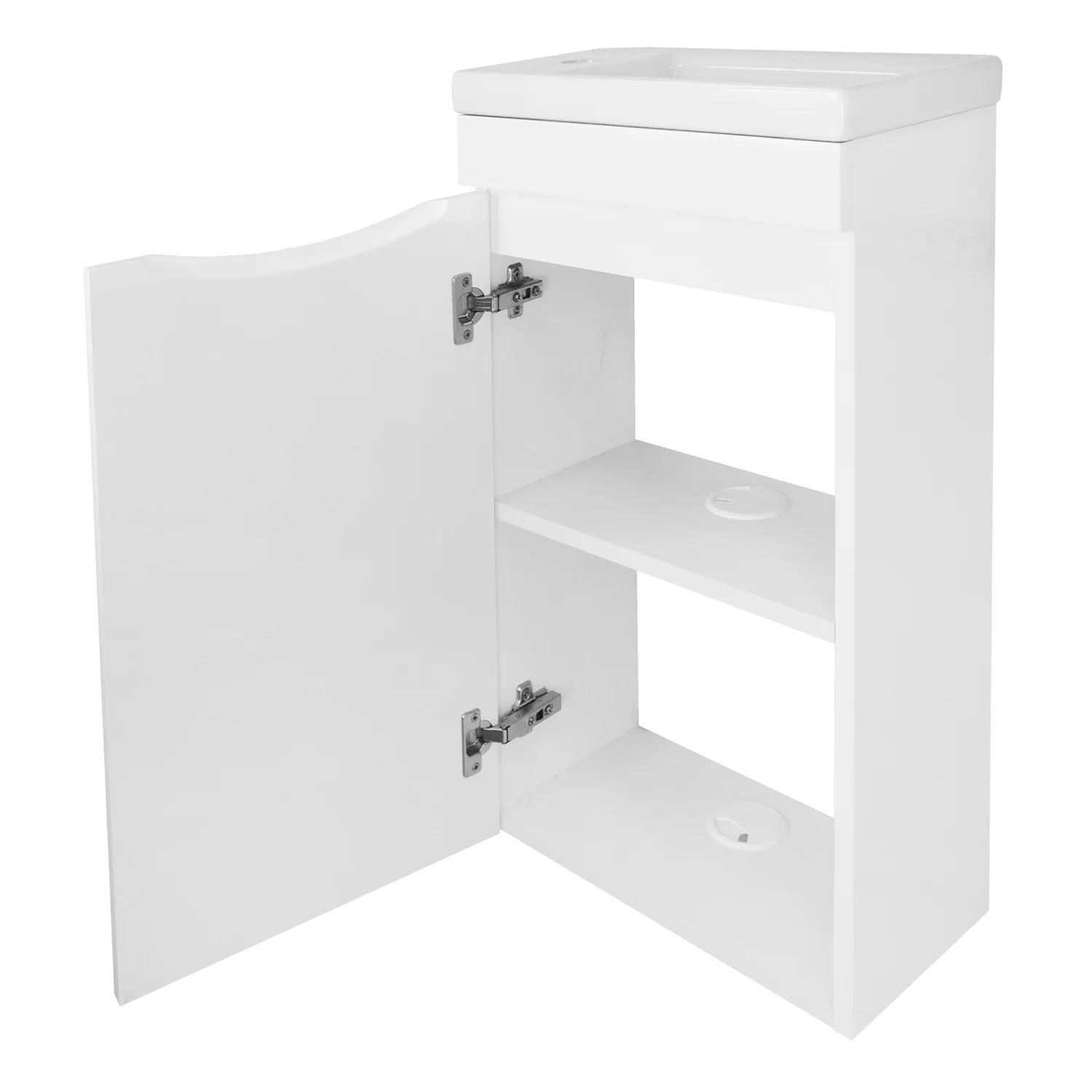 Приобрести loranto тумба подвесная loranto алина - 40 40х22 см, левая, белый (cs00087021)