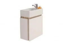 Тумба подвесная с раковиной Акватон Эклипс 46М см 1A172801EK49L, 1WH301972.эбони